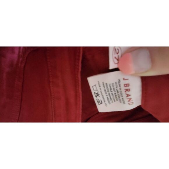 * * J BRAND BURGUNDY/WINE COLOUR SLIGHT STRETCH JEANS Final Discount - Picture 6 of 6
